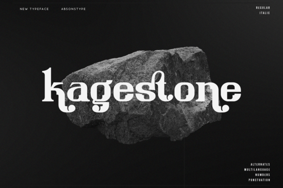 Kagestone: A Display Font for Elegant Editorial Design