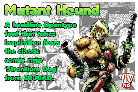 Mutant Hound: A Bold Display Font for Crafters and Product Designers