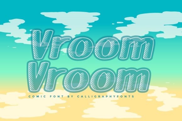 Vroom Vroom Font: A Bold, Sketchy Typeface for High-Energy Branding